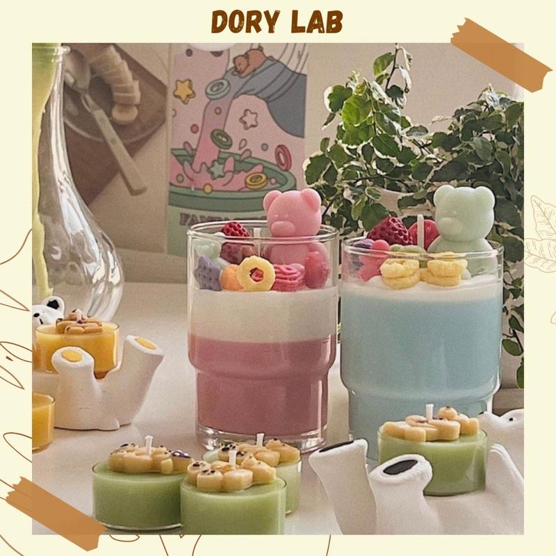 Nến Thơm Ly Kem Gấu Topping Handmade - Dory Lab