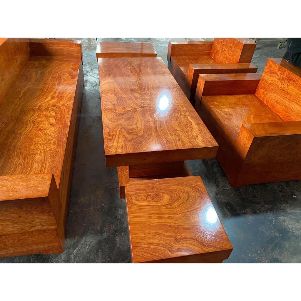 Bộ sofa đối đóng hộp gỗ hương đá