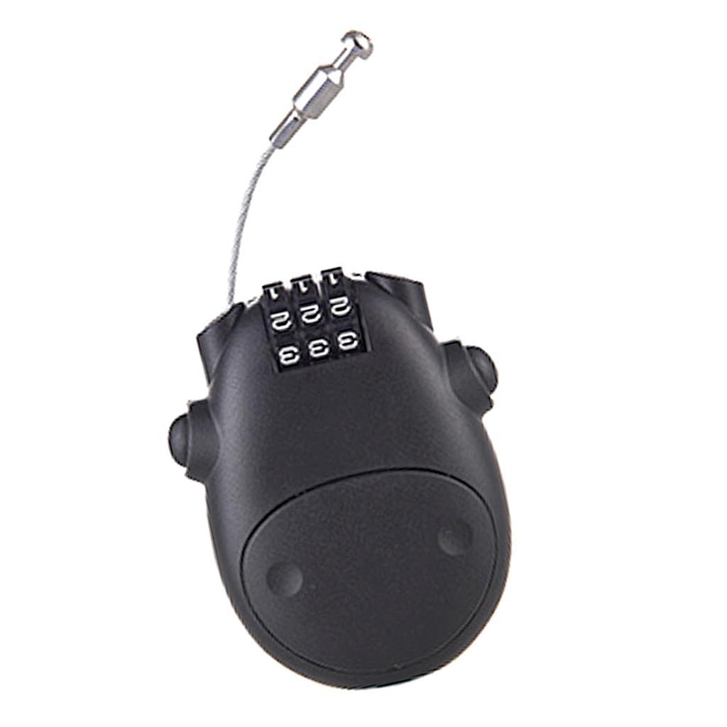 Retractable  Combination Lock Steel  Luggage Safety Black