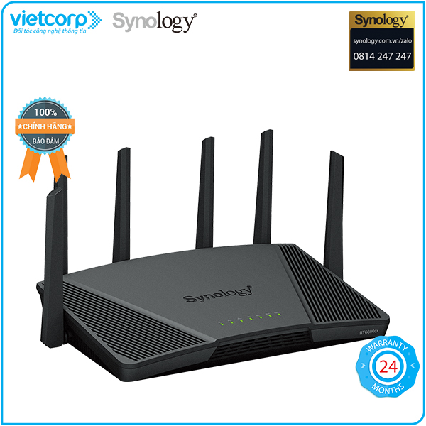 Bộ phát wifi 6 router Synology RT6600AX - Hàng Chính Hãng