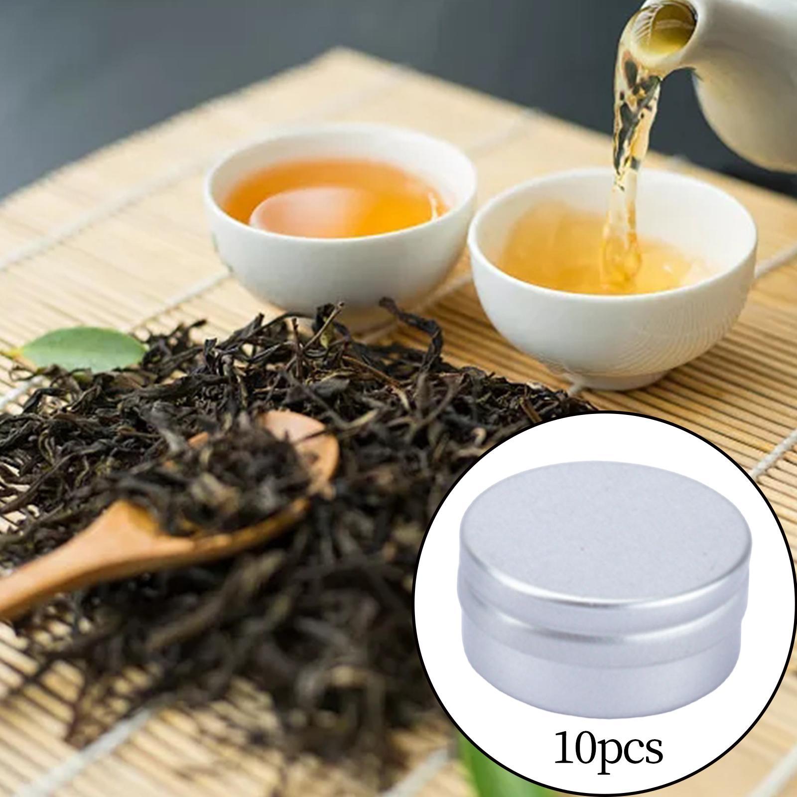 10Pcs Screw Top Round Aluminum Tins 15ml Empty Containers for Candles