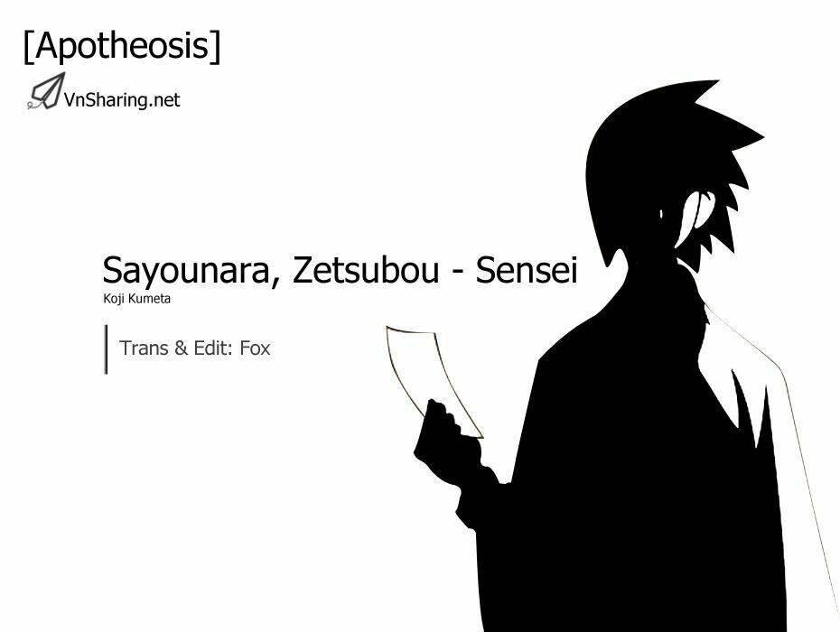sayounara, zetsubou-sensei chapter 1 1