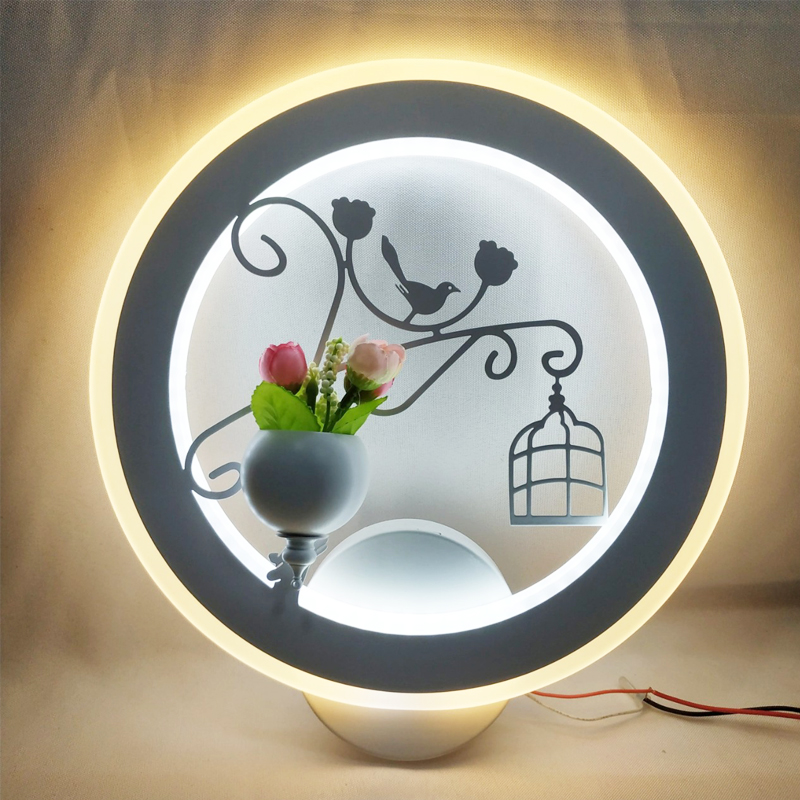 Hình ảnh Đèn trang trí gắn tường phòng ngủ con chim nho nhỏ , phòng khách LED  ba chế độ ánh sáng TRAINING LAMP