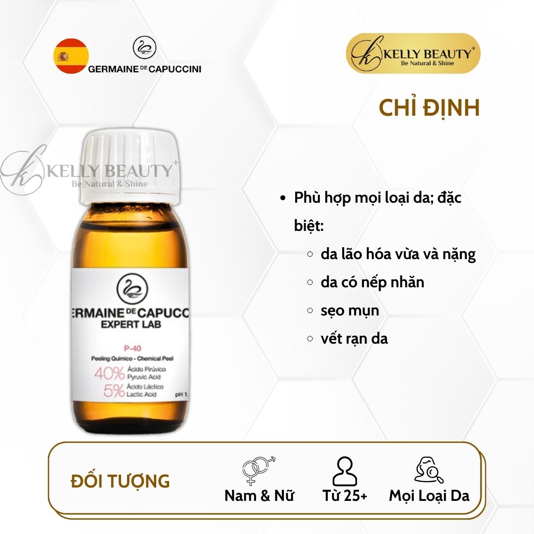 Peel Trẻ Hóa Căng Bóng Da Germaine Expert Lab Pyruvic Acid 40% Chemical Peel P-40 | Kelly Beauty