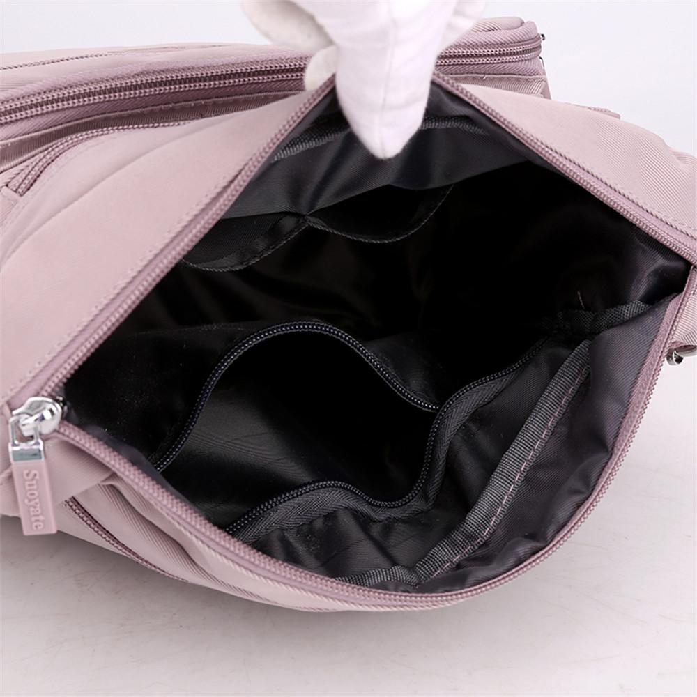 Dây Kéo Đôi Đeo Chéo Túi Xách Cho Nữ Nylon Chất Lượng Cao Vải Đeo Vai Thiết Kế Cổ Túi Nữ Du Lịch Tất