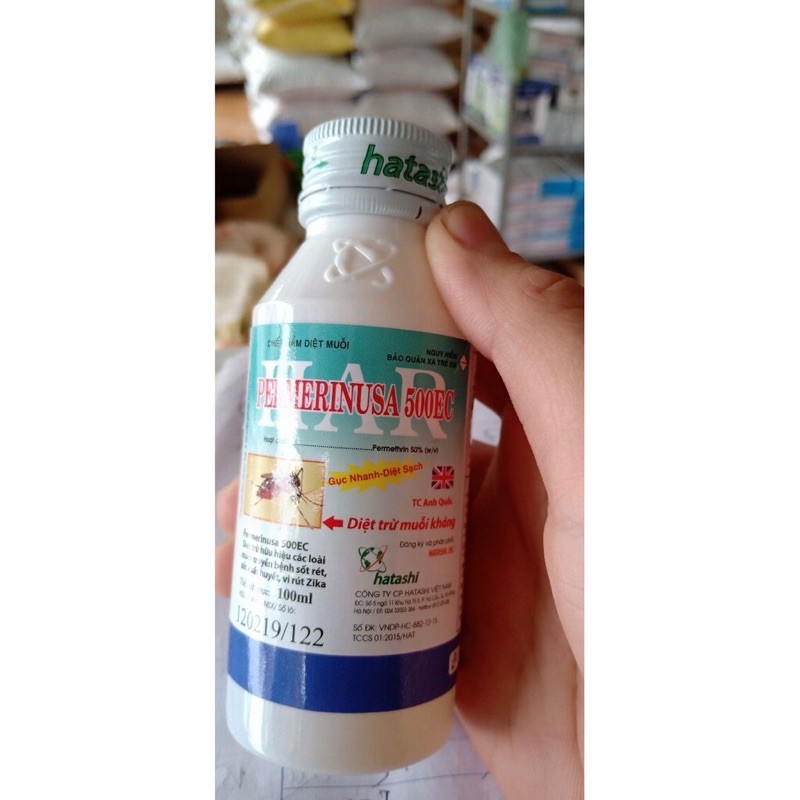 Chế Phẩm Diệt muỗi Permethrin 50EC -100ml - Sử dụng nhúng màn và phun trực tiếp