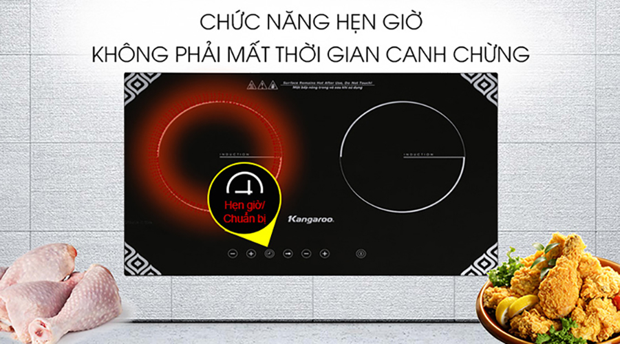 Bếp Điện Từ Đôi Kangaroo KG498N (3100W) - Hàng chính hãng