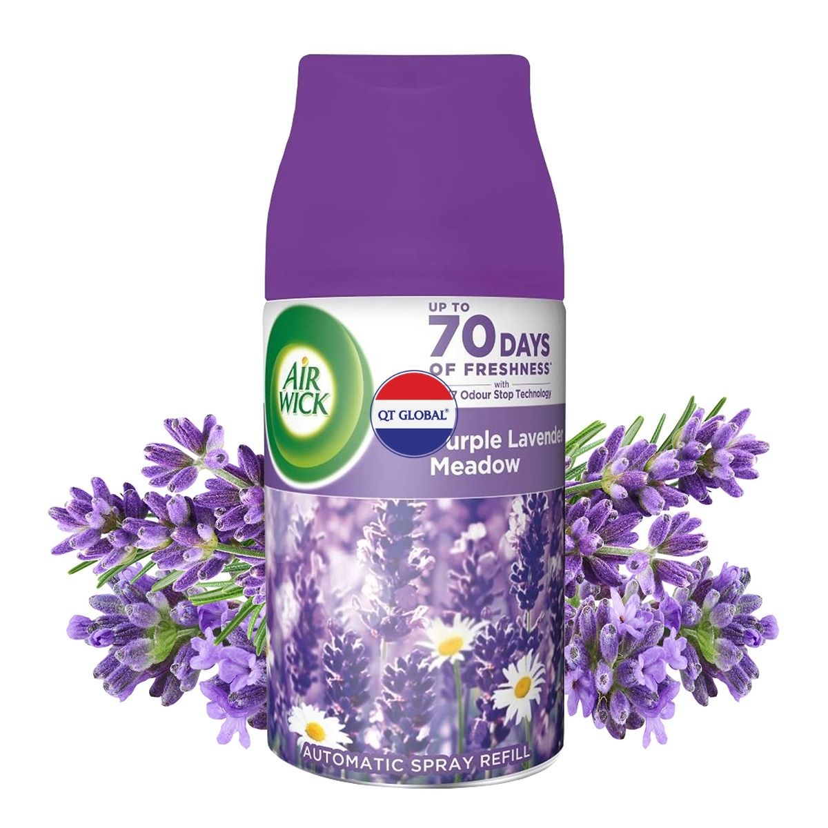 Bình xịt thơm phòng Air.Wick Purple Lavender Meadow 250ml QT016838 - hoa oải hương