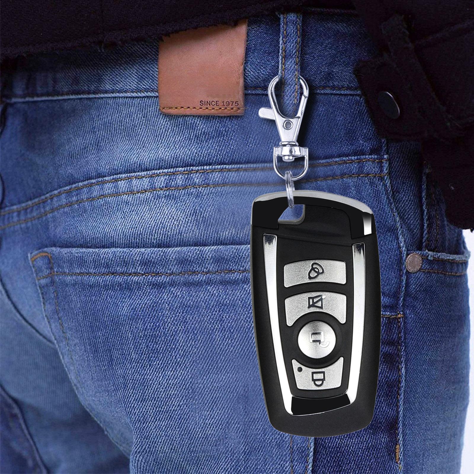 433MHz Wireless Remote Control Key Fob 4 Buttons Clone Switch Portable Cloning Copy 433MHz Electric Gate Garage Door Opener Control Duplicator