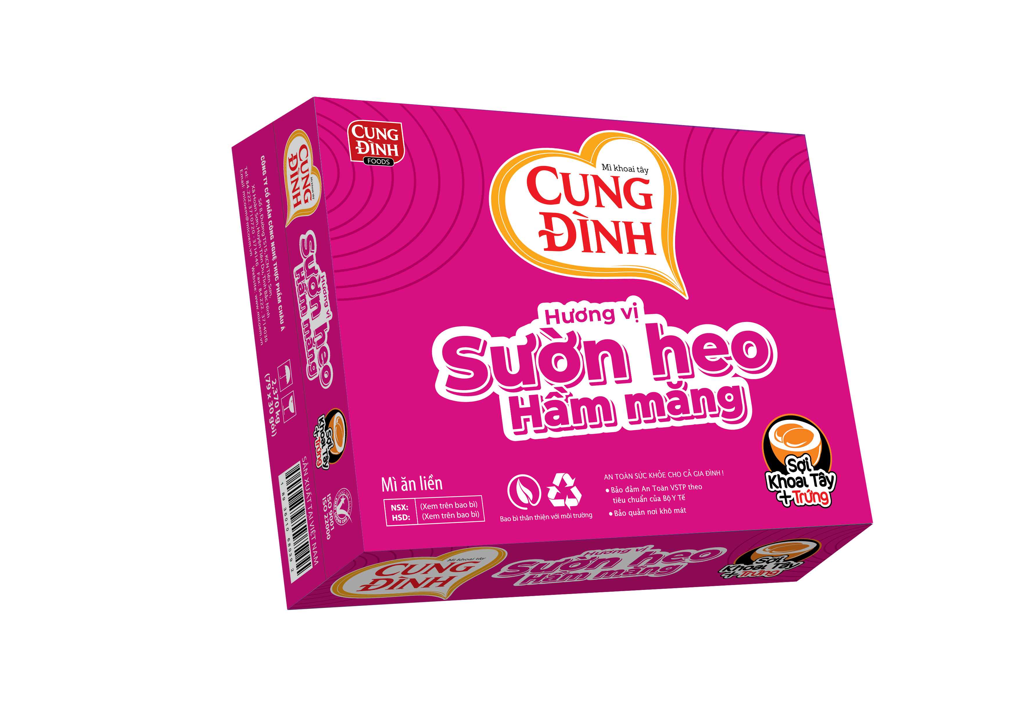 Thùng 30 Gói Mì Cung Đình Hương Vị Sườn Heo Hầm Măng (79g/Gói)