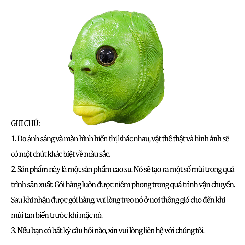 Mặt nạ đội đầu hình nàng tiên cá màu xanh lá cây ngộ nghĩnh,bằng cao su trọng lượng nhẹ,