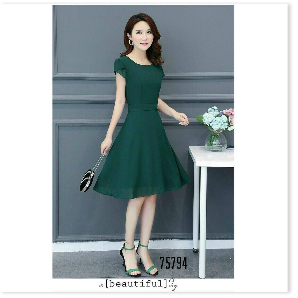 ĐẦM VOAN CHIFFON DÁNG SUÔNG,HỌA TIẾT TRƠN NHƯNG KHÔNG KÉM PHẦN SANG TRỌNG 1HIT1 FASHION