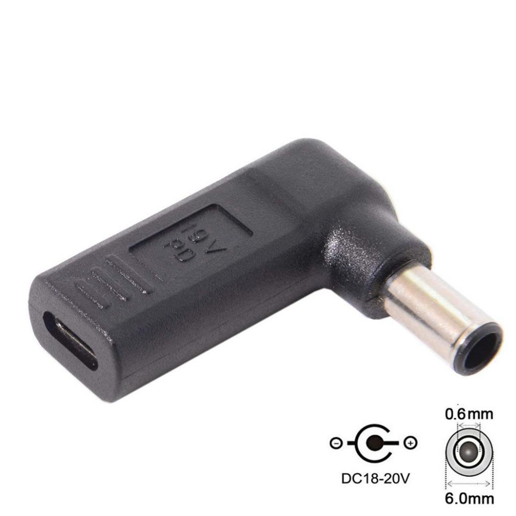 New Type C Female to DC6.0x0.6mm Male Plug Converter Adapter Laptop Adaper