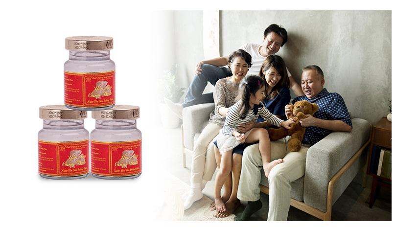 YẾN SÀO CUNG ĐÌNH-Bộ 9 hộp nước yến đường phèn tặng 10 gói cháo yến thịt bằm