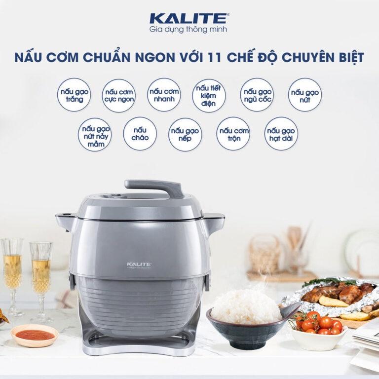 Nồi cao tần vũ trụ Kalite Galaxy, chiên xào đa năng, dung tích 6L, công suất 2000W, chế độ đảo tự động, nấu chậm chân không, nấu cơm, bảng điều khiển tiếng Việt, Hàng Chính Hãng