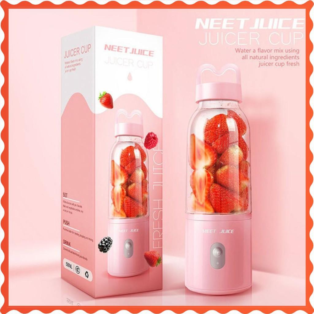 Máy Xay Sinh Tố Cầm Tay Meet Juice 500ml - Xay cực nhanh 9s, cao cấp, an toàn