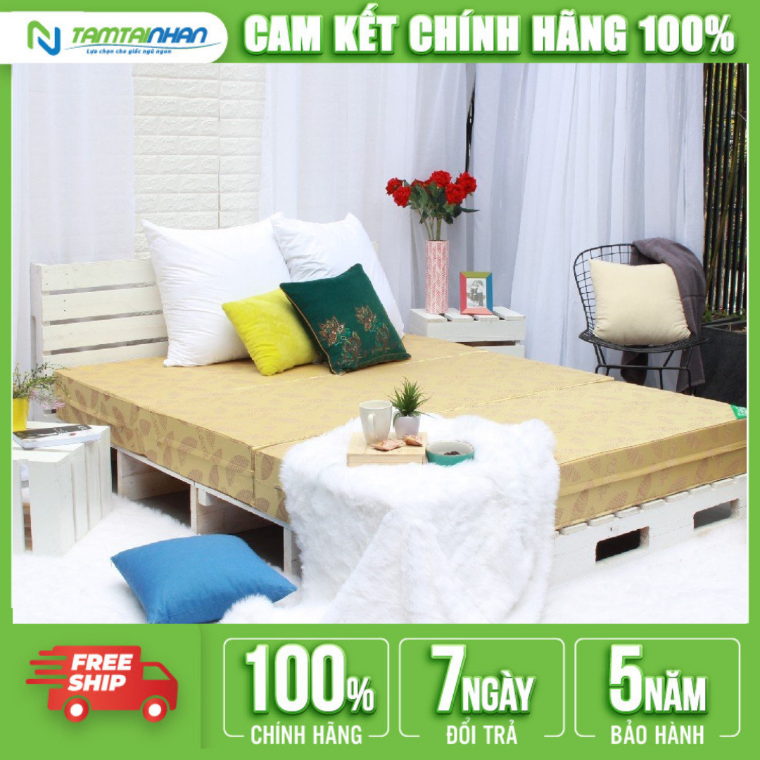 Nệm Bông Ép Gấp 3 Edena Cao Cấp-Độ cứng cao -Bảo hành 5 năm