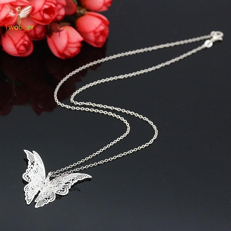 Mặt dây chuyền con bướm bạc 925 cao cấp tự làm trang sức tự làm dây chuyền