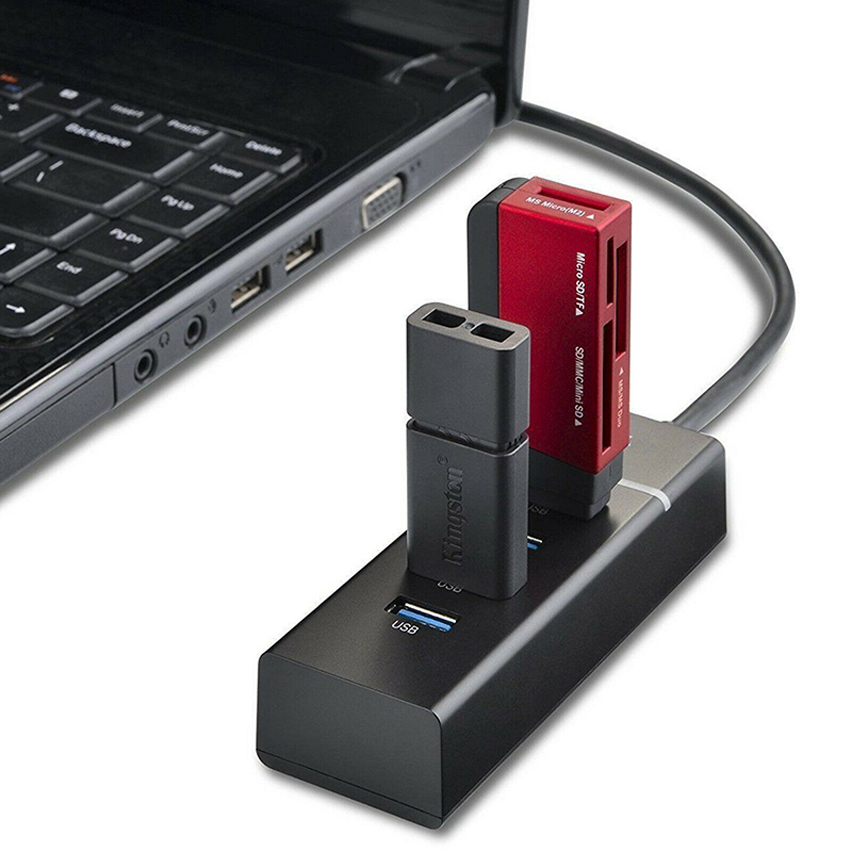 Hub USB 3.0 tốc độ cao cổng chia USB 4 cổng mở rộng kết nối chuyển đổi cho laptop, máy tính