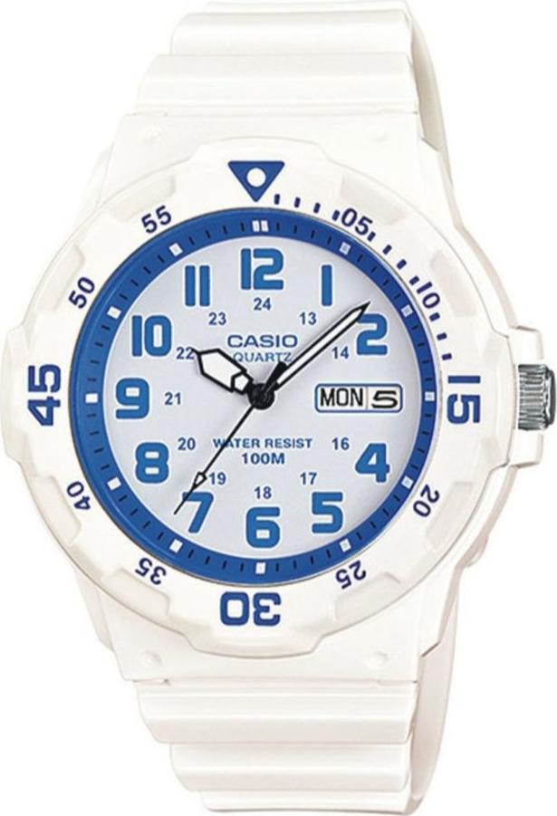 ĐỒNG HỒ CASIO MRW-200HC-7B2VDF Dây nhựa - Mặt số Màu trắng xanh