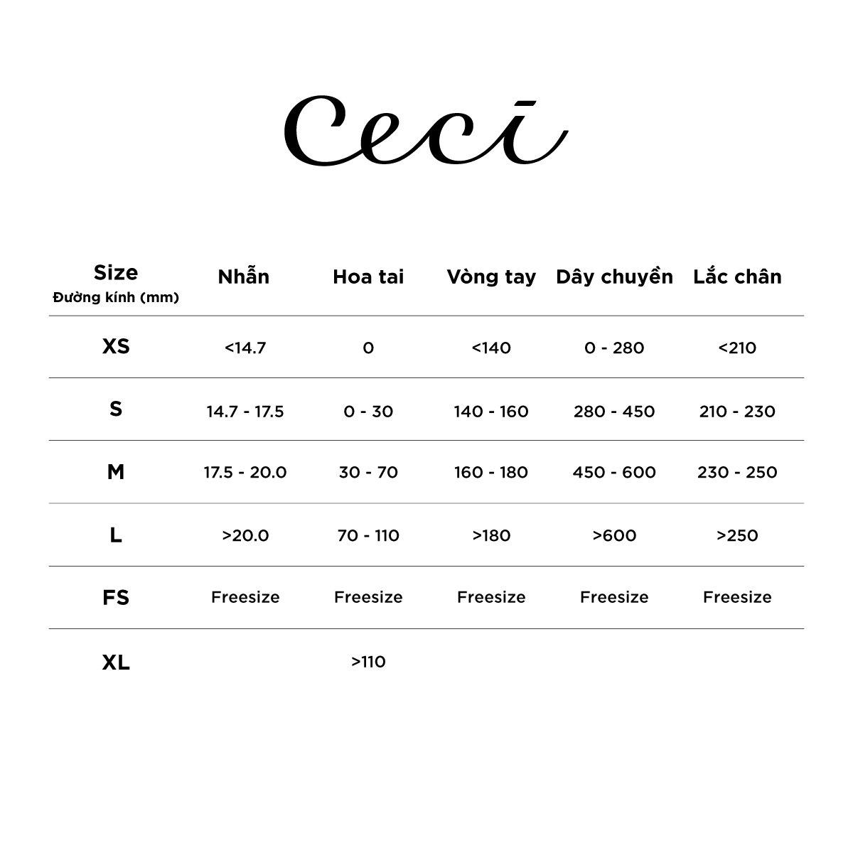 CECI - Khuyên tai nữ xỏ lỗ phối kẹp nửa vòng cá tính CC1-04000048