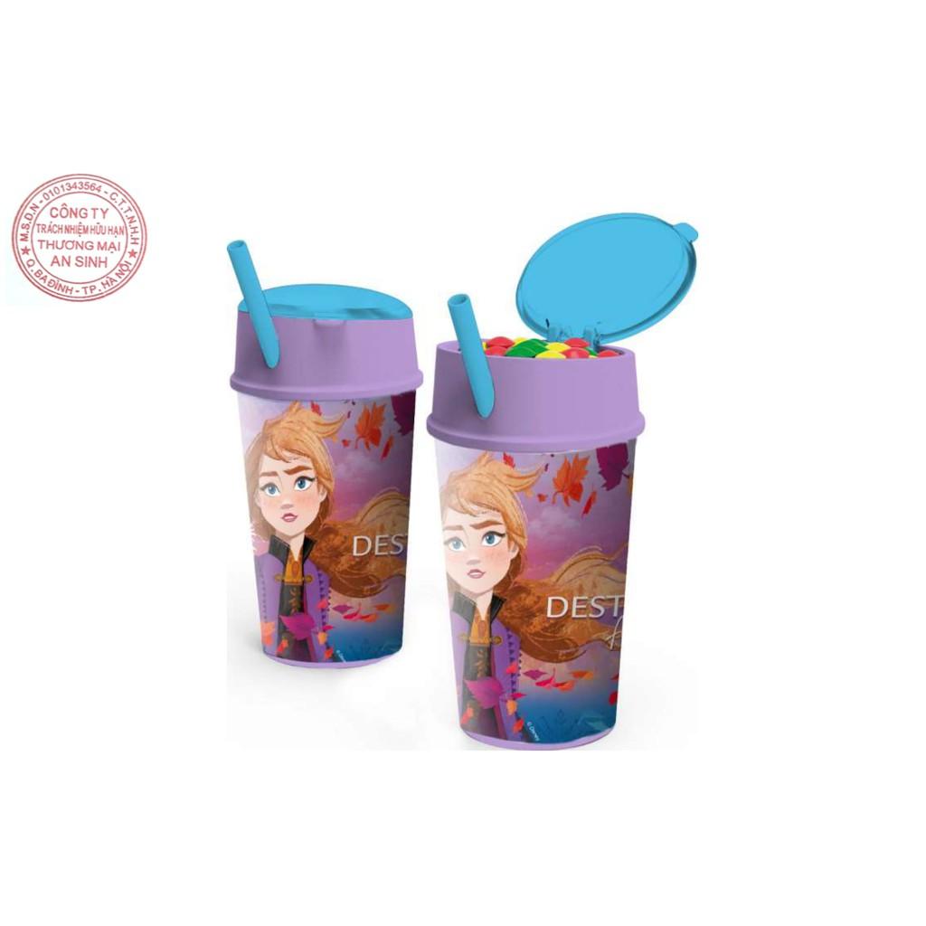 Combo SieuKid Đĩa 3 Ngăn Frozen Iridescent Aqua Và Bình Nước Snack Tumbler Frozen II HT 400ml Chính Hãng