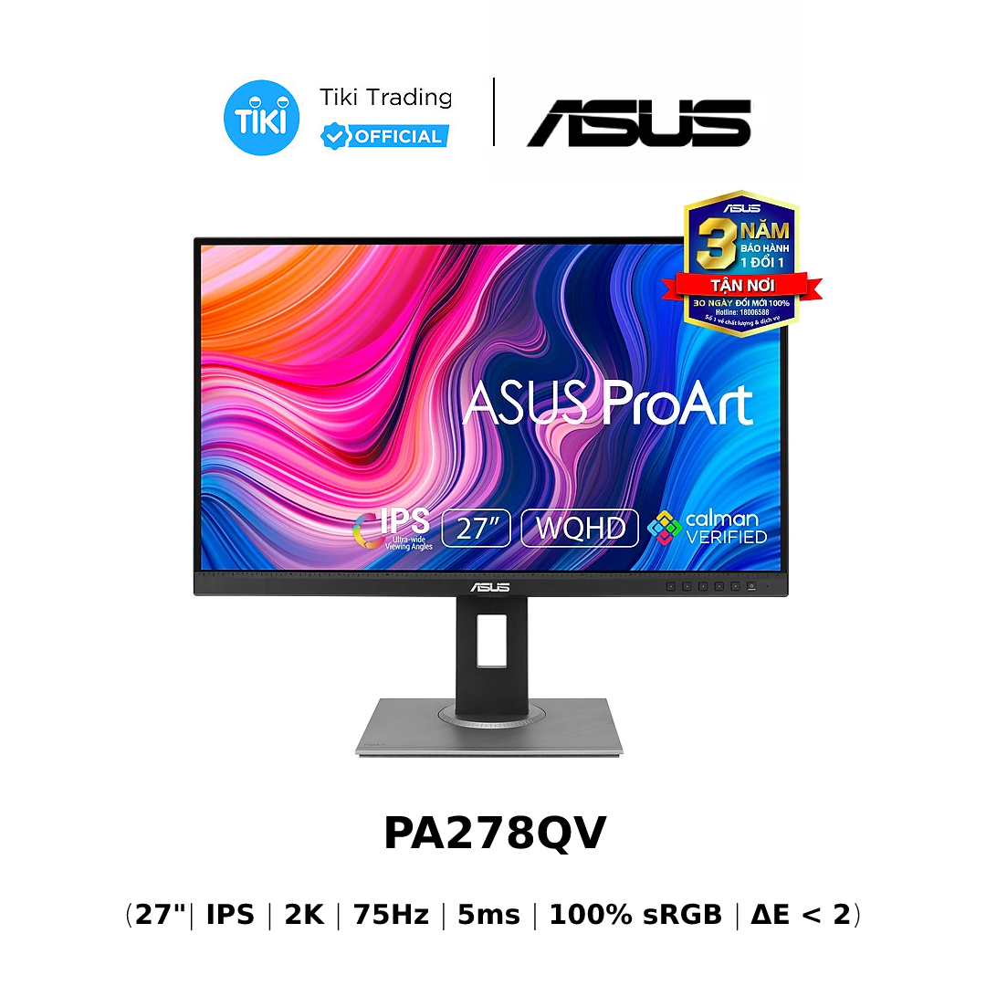Màn Hình Asus ProArt PA278QV 27' inch WQHD  - Hàng Chính Hãng
