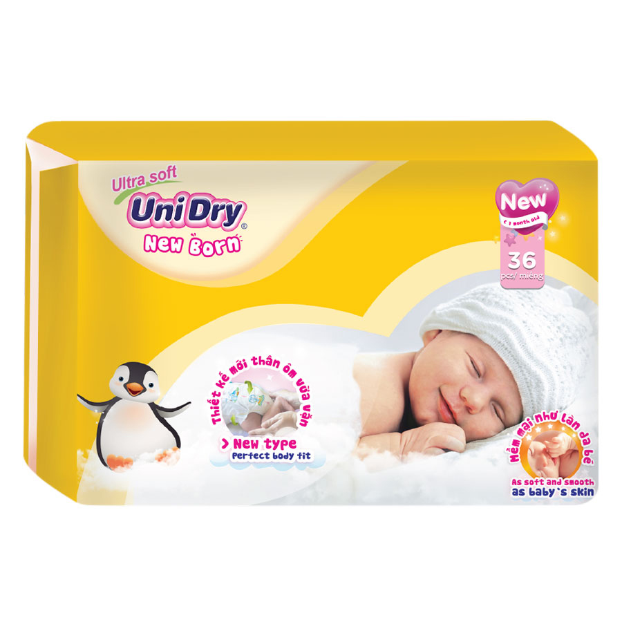 Tã Dán Sơ Sinh UniDry NB36 (36 Miếng)