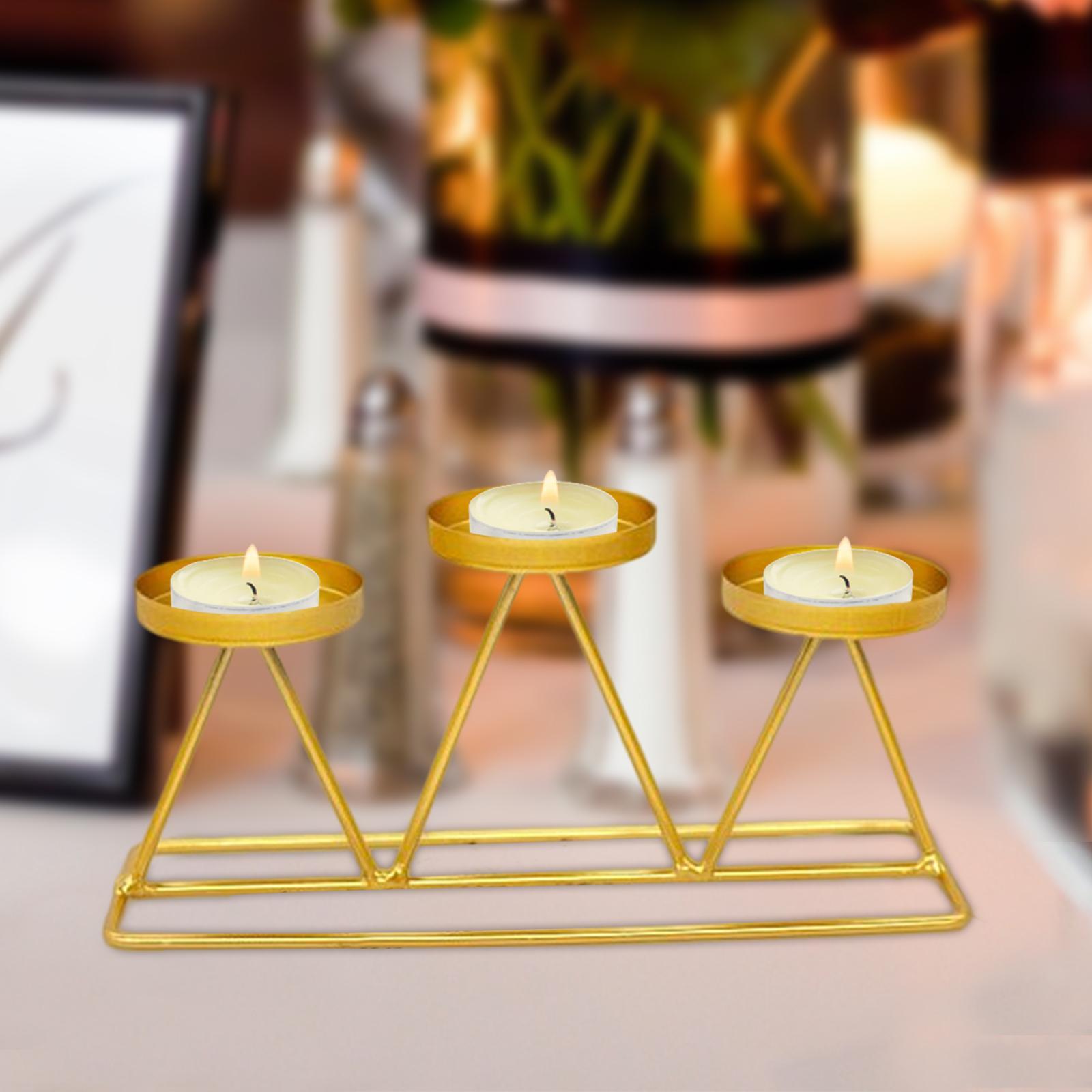 Candle Holder Tealight Iron Candlestick for Holiday Table Centerpieces Decoration