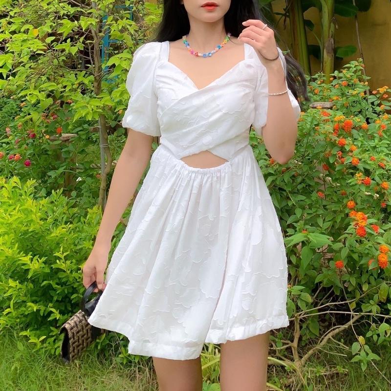 Đầm xoè hoa chìm