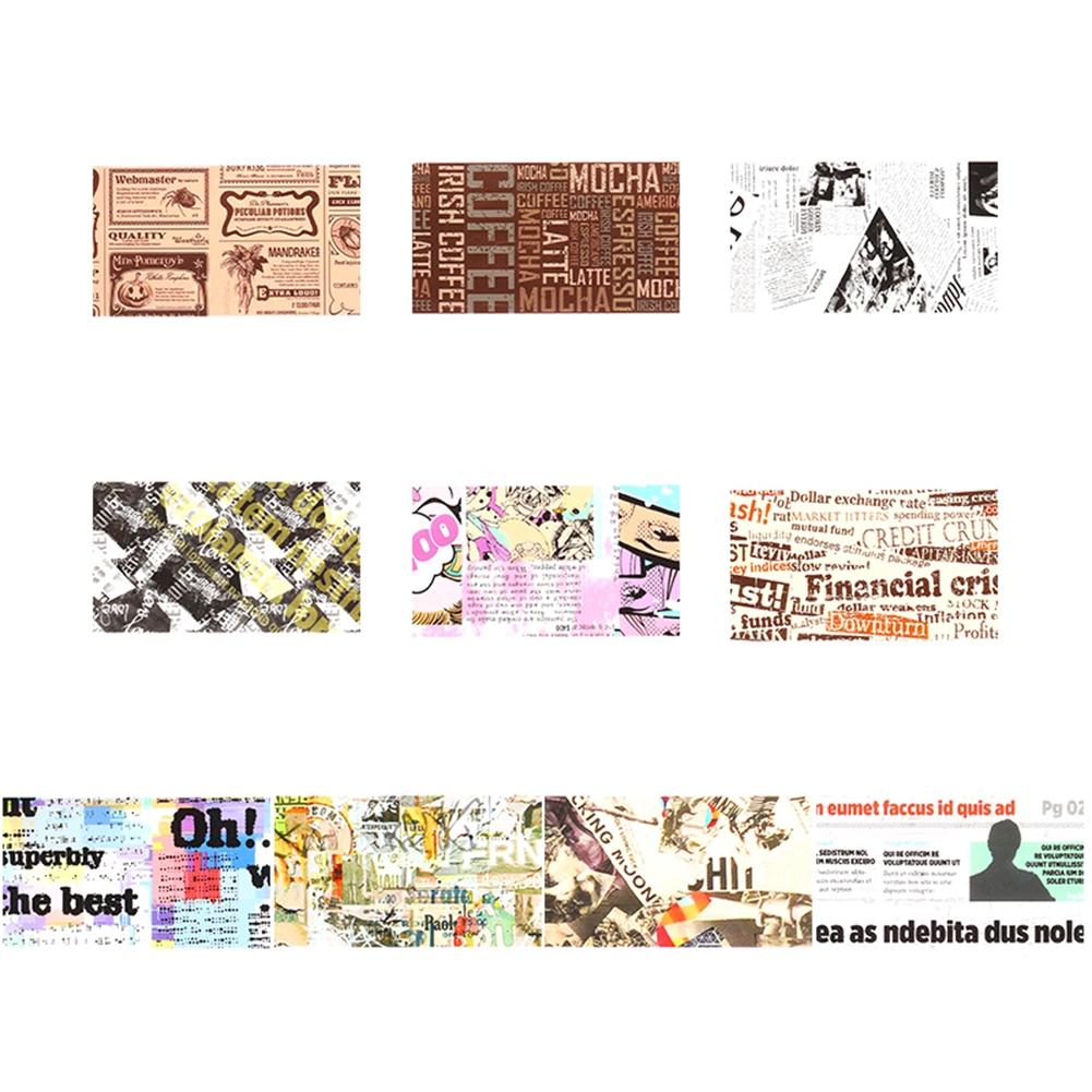 Sticker dán móng tay in chữ phong cách cổ điển