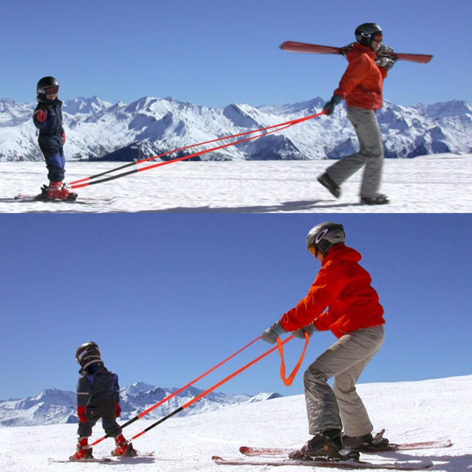 Kids Ski Training Harness Ski Training Belt Snowboard Safety Belt Beginner with Hook and Buckle Secure Connection Portable Ski Trainer Strap