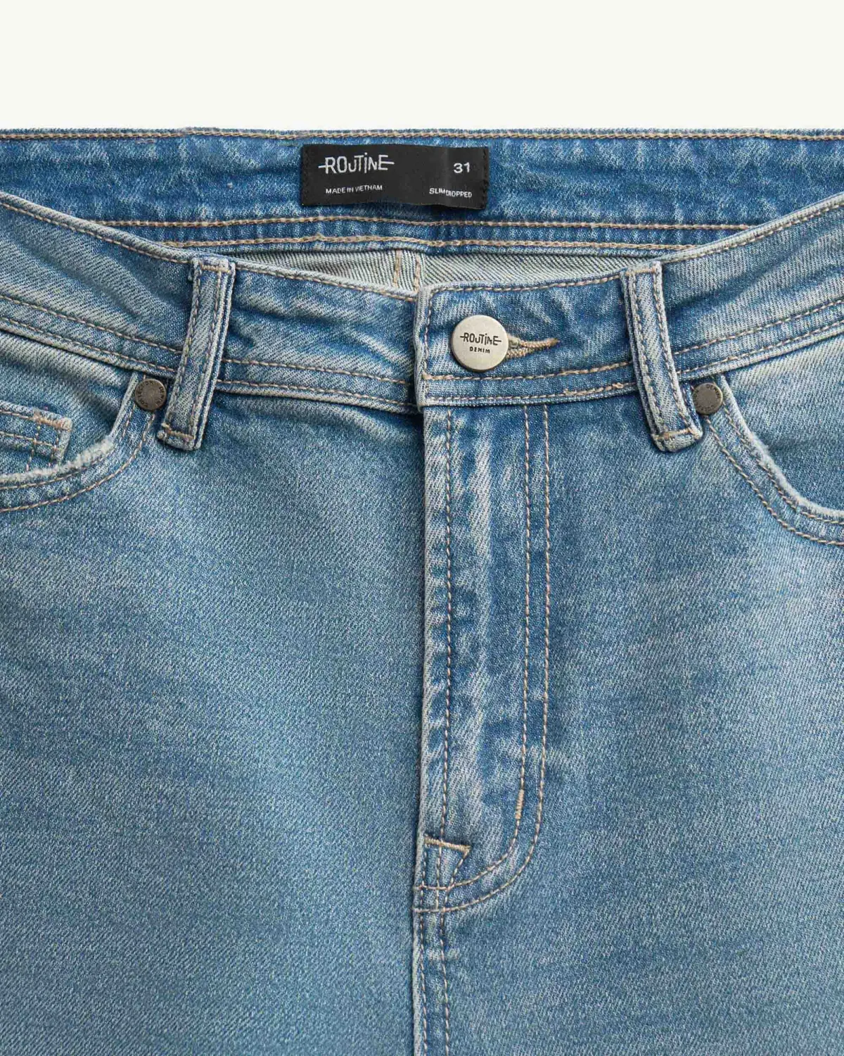 Quần jeans nam. Slim cropped - RT 10F24DPA036 | ROUTINE CÀ MAU