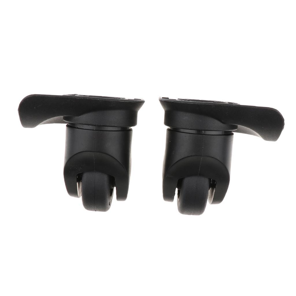 1 Pair Swivel Luggage Wheels Replacement Casters for Suitcase Luggage Black