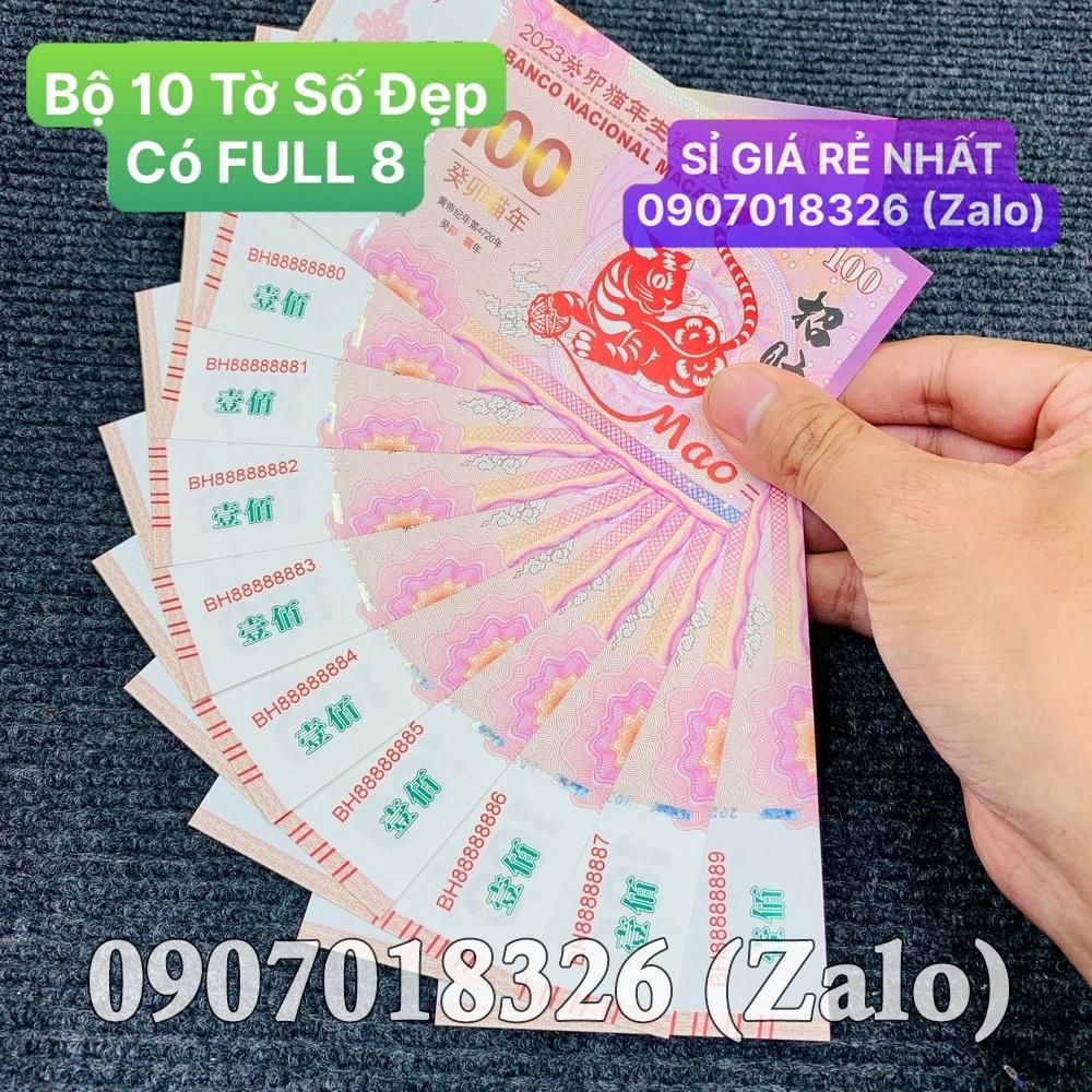 Lì Xì Độc - Tờ tiền 100 Macao hình con Mèo 2023 , kèm bao lì xì sang chảnh NELI
