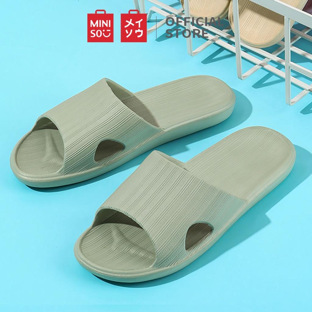 [Mã MINI11FFF giảm 5% đơn 150K] Miniso Dép đi trong phòng tắm mềm mại sọc đơn