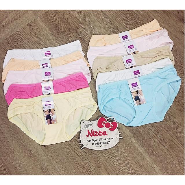 Combo 10 quần lót nữ cotton Thái free size 40-60kg