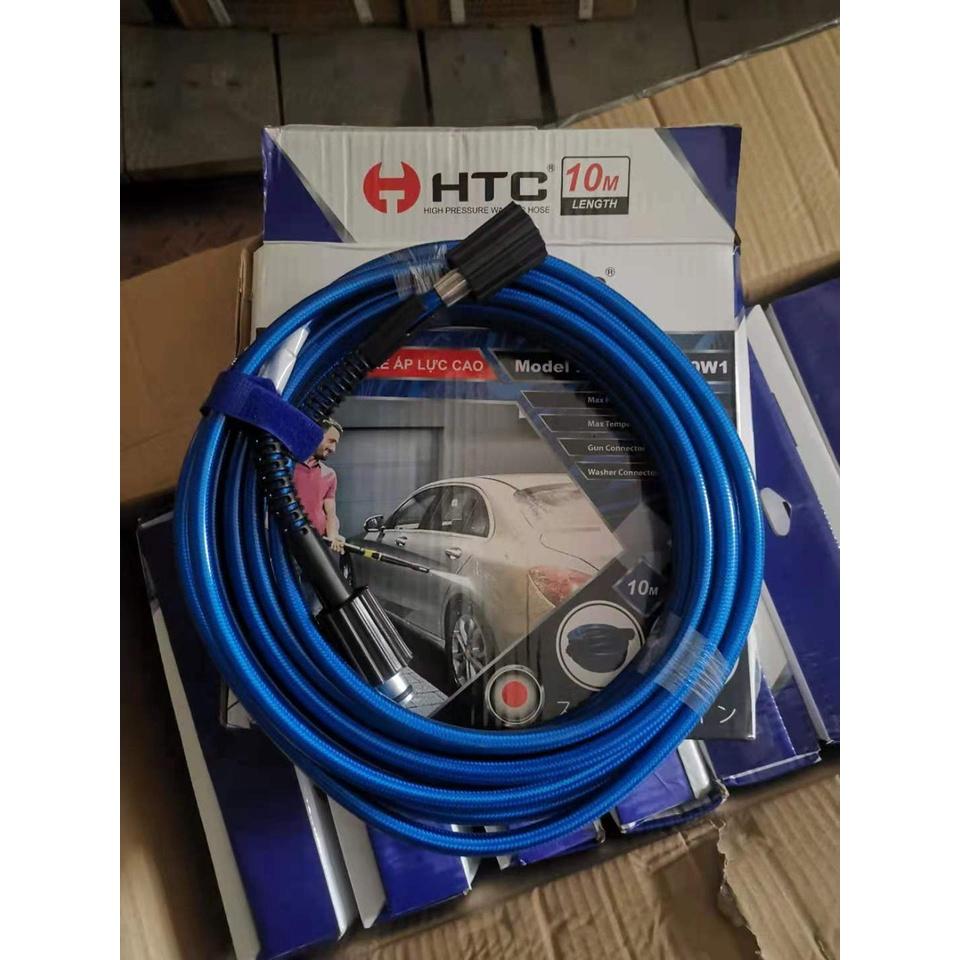 Dây xịt rửa xe HIỆU HTC LOẠI 10M,HTC6512-10W1 từ nhựa PVC áp lực cao 480 bar( 7000PSI),ĐK 6.5*12mm,