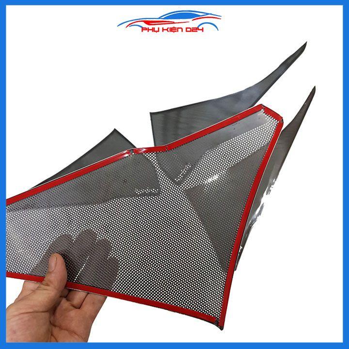 Bộ ốp màng loa Santafe 2019-2020-2021 phay xước chuẩn theo xe vân Titan chống xước trang trí nội thất ô tô
