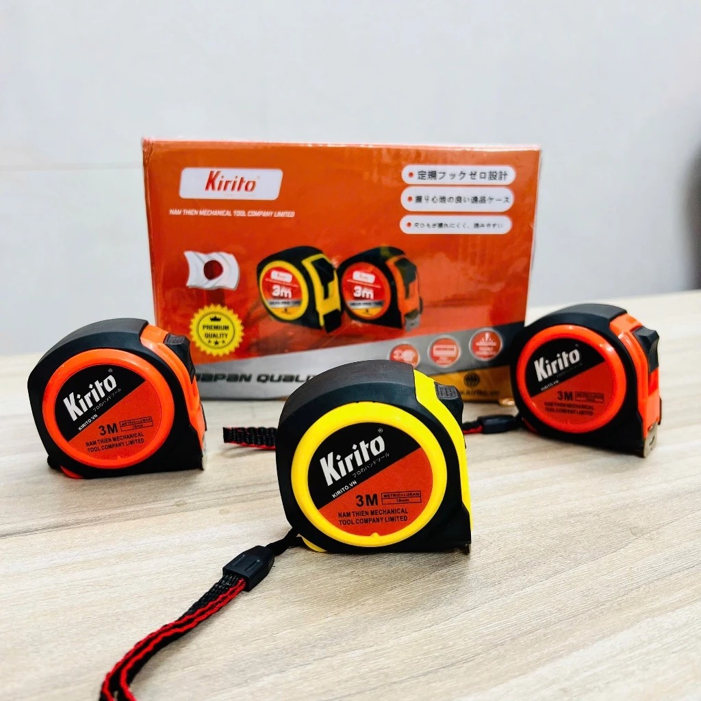Thước cuộn Kirito 3m, 5m, 7.5m và 10m cao cấp chính hãng đủ kích thước