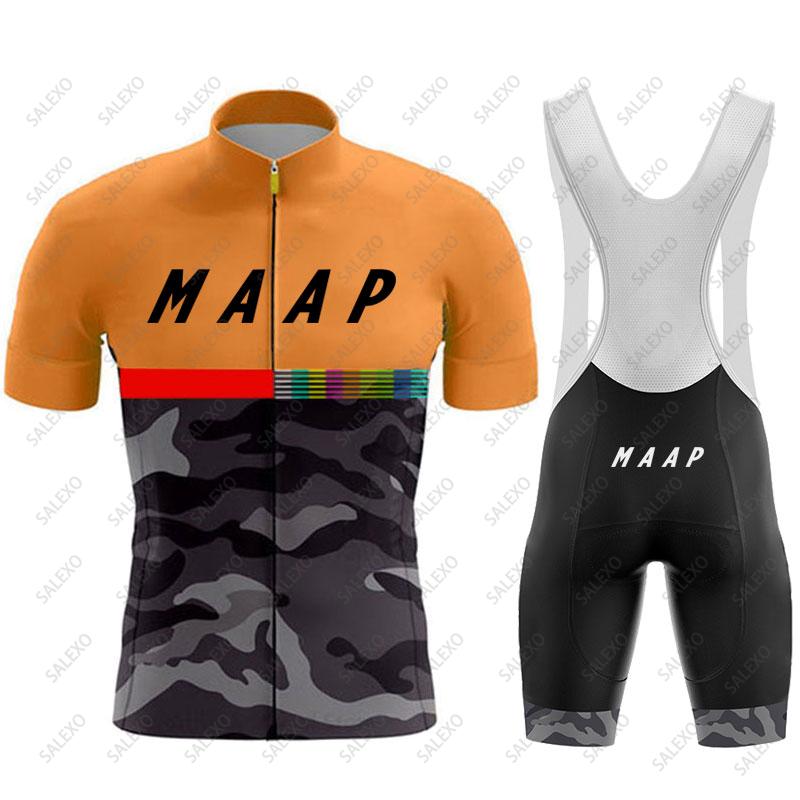 Bộ dụng cụ đạp xe MAAP 2023 Người đàn ông mùa hè quần áo đạp xe ngắn MTB quần áo xe đạp đường đua xe đạp xe đạp xe đạp xe đạp xe đạp Color: 8 Size: S