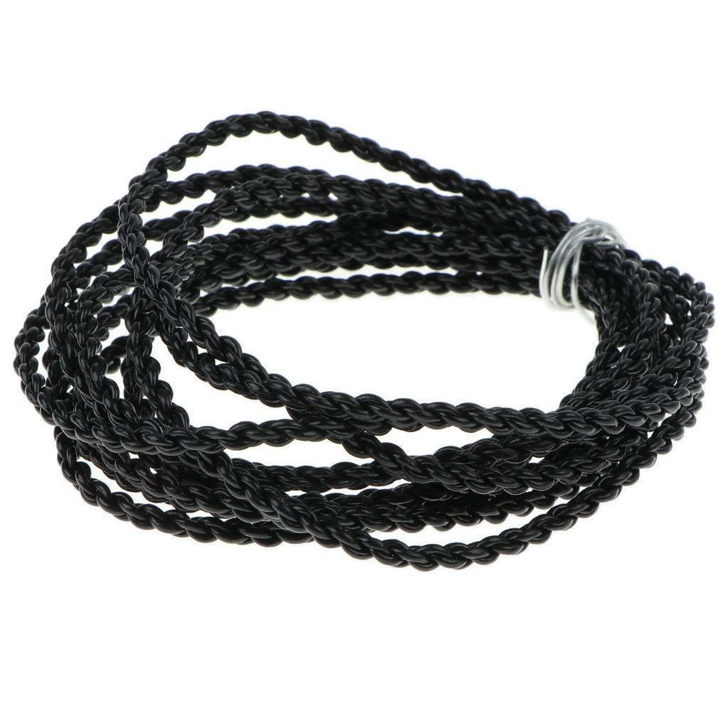 2x7N Braided OCC Copper Wire DIY HiFi Audio Upgrade Cable for Earphone Black