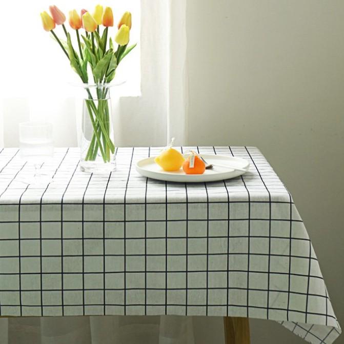 Vải bố thô họa tiết hình học nhiều mẫu dễ thương làm handmade, gối, khăn trải bàn ăn kích thước 145X145CM