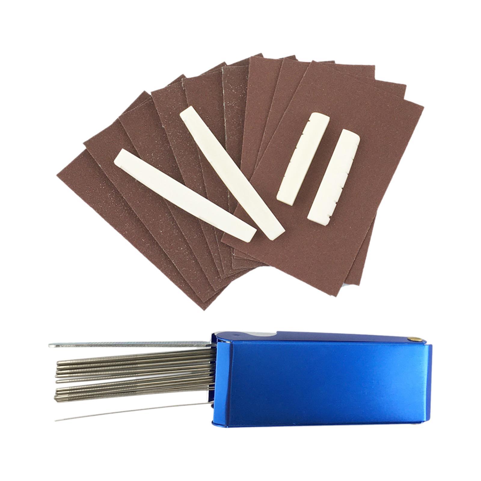 Guitar Bridge Saddle Nut File Set Guitar Bridge Nut Saddle for Maintenance