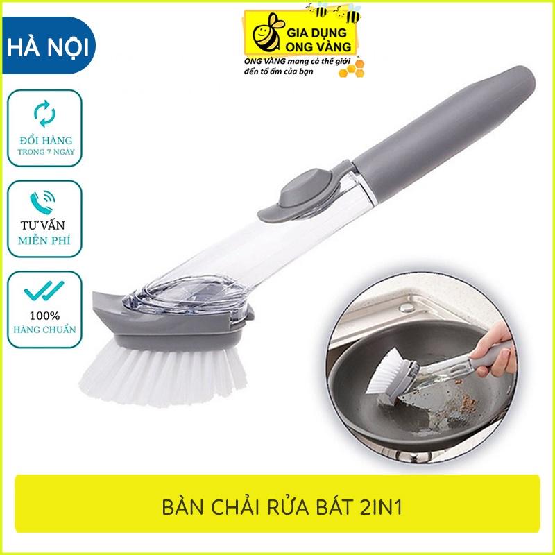Bàn Chải Cọ Rửa Chén Bát Cọ Rửa Xoong Nồi Đa Năng Kèm Bình Xịt Và 1 Đầu Mút Tiện Lợi