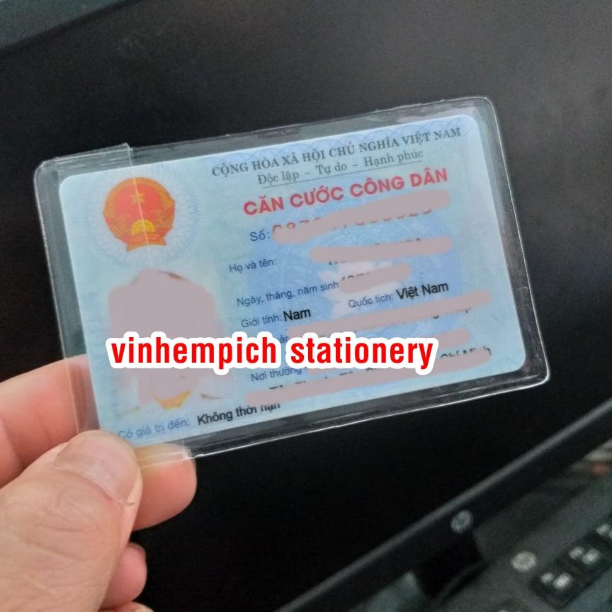 Bao nhựa dẻo bọc thẻ căn cước công dân, thẻ CCCD gắn chip mới, thẻ ngân hàng...