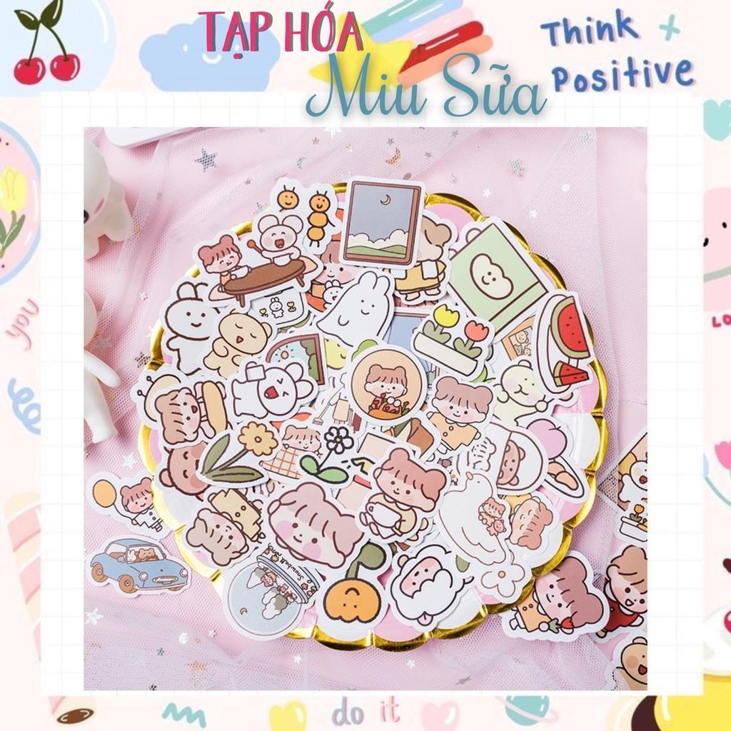  Set 100 sticker dán hình siêu siêu dễ thương - MiuSua