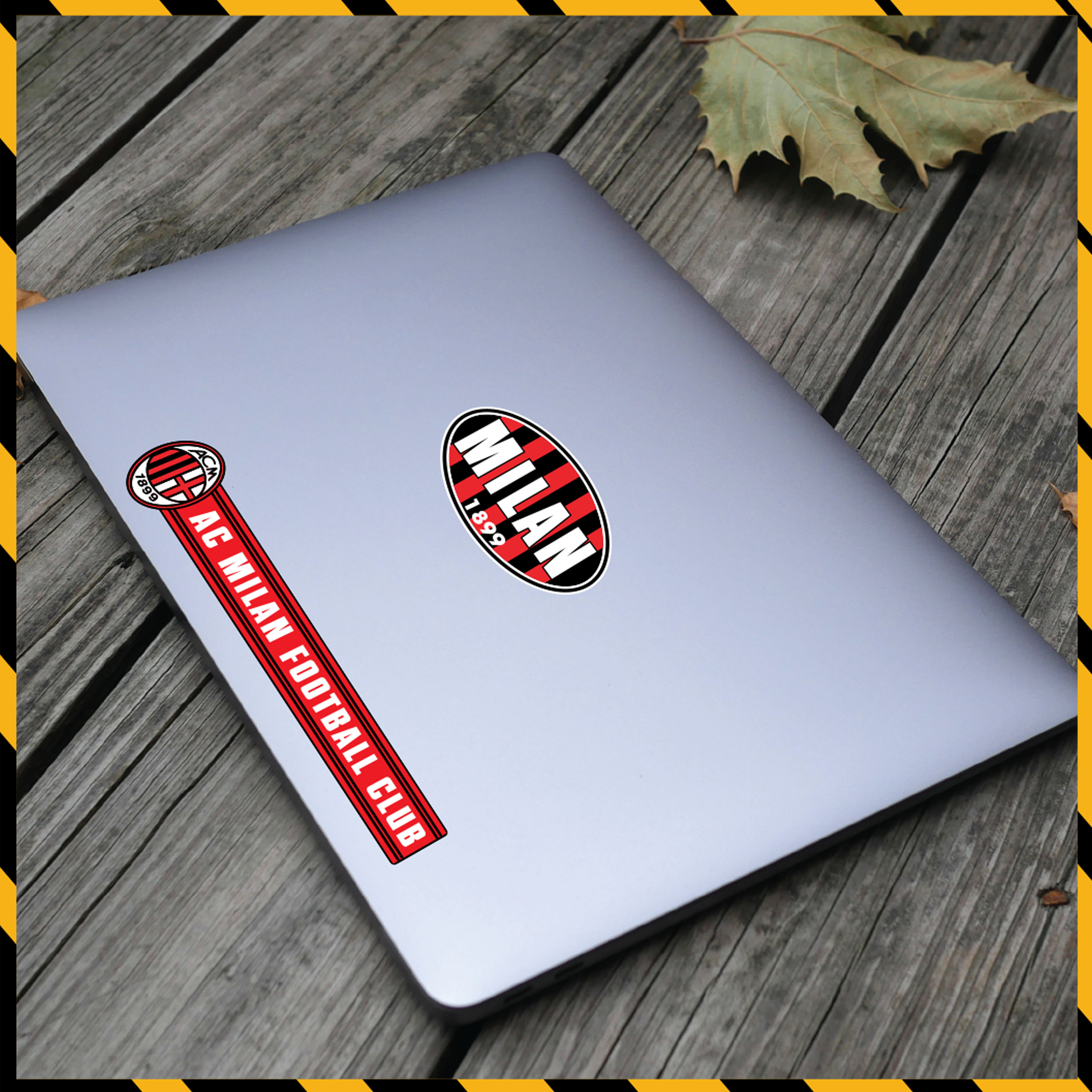 Sticker AC Milan Dán Xe, Dán Nón, Điện Thoại, Laptop - Hình Dán Logo Chất Liệu Chống Thấm Nước, Bền Màu