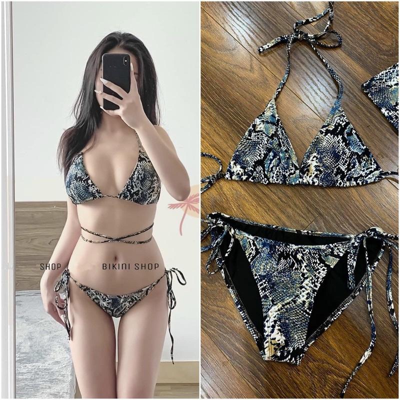 Bikini 2 mảnh tam giác da rắn sexy siêu đẹp