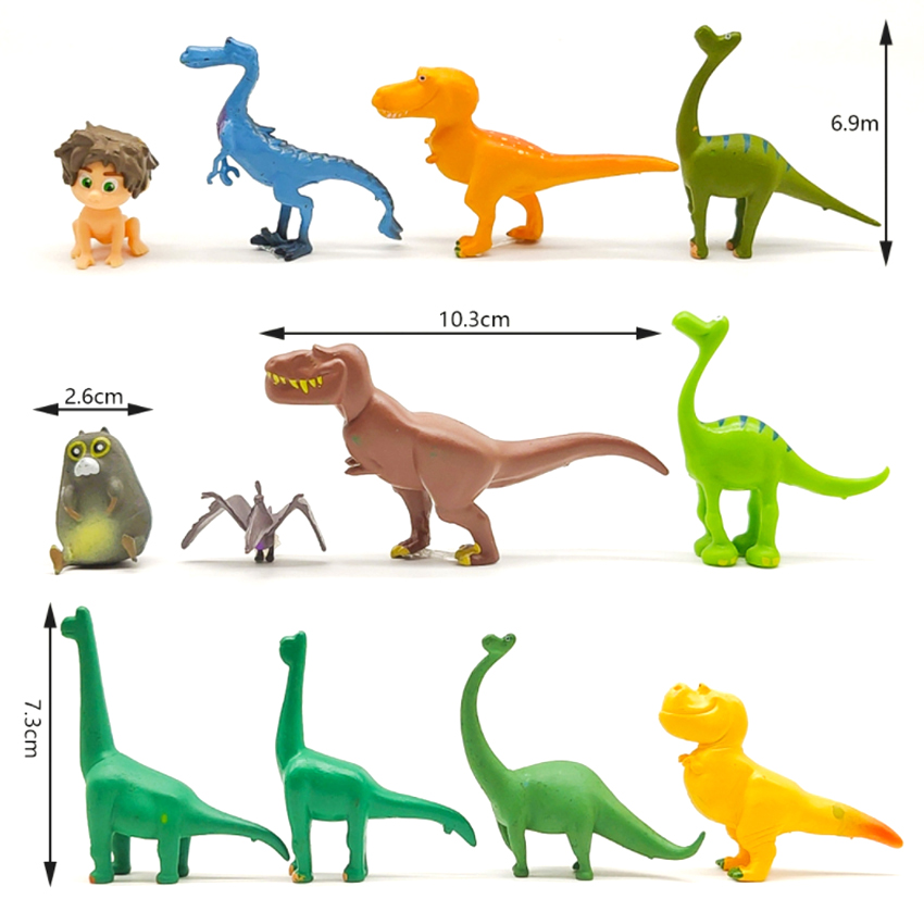 Bộ 12 mô hình phim Chú Khủng Long tốt bụng - The Good Dinosaur (cao 2.5-7 cm)